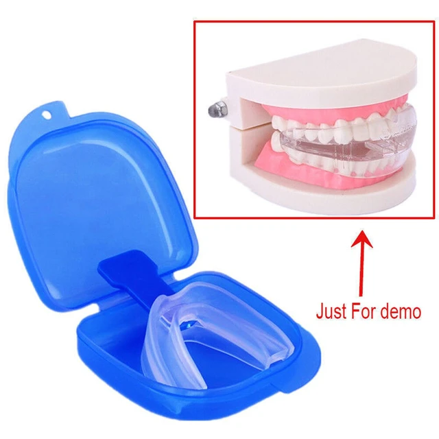 Alt view image 5 of 5 - US 2 Pc Anti-Snoring Mouthpiece Mouth Guard Grind Stop Sleep Apnea Bruxism Aid