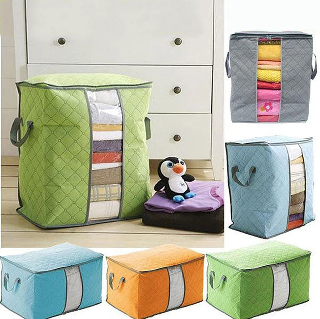 Alt view image 4 of 4 - US Anti Dust Large Storage Bag Clothes Quilt Blanket Storage Sort Home Organizer hengbanlvse