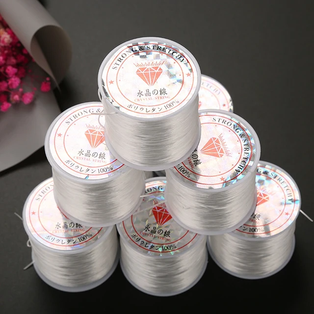 Alt view image 2 of 5 - US 1 0.5mm Flat Elastic Stretch String Jewelry Making DIY Bracelet Cord Thread DG-3-f 50mibiantanlixian0.5mmkafeise 1ge