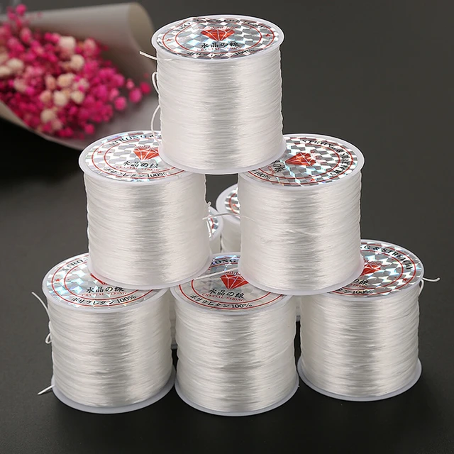 Alt view image 4 of 5 - US 1 0.5mm Flat Elastic Stretch String Jewelry Making DIY Bracelet Cord Thread DG-3-f 50mibiantanlixian0.5mmkafeise 1ge