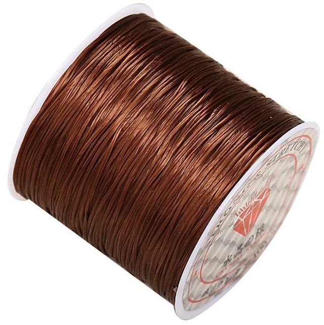 Main image of US 1 0.5mm Flat Elastic Stretch String Jewelry Making DIY Bracelet Cord Thread DG-3-f 50mibiantanlixian0.5mmkafeise 1ge
