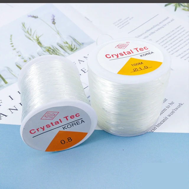 Alt view image 3 of 4 - US 1 Roll 328Ft Clear Stretch Elastic Bead Cord Bracelet String Jewelry Making DG-4-d toumingtanlisheng 100mi 1mm 1ge