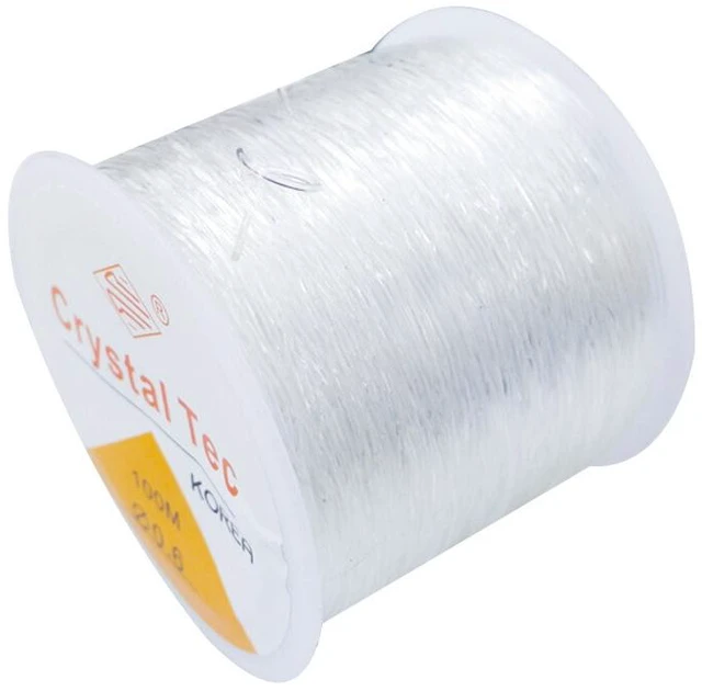 Main image of US 1 Roll 328Ft Clear Stretch Elastic Bead Cord Bracelet String Jewelry Making DG-4-d toumingtanlisheng 100mi 0.6mm 1ge