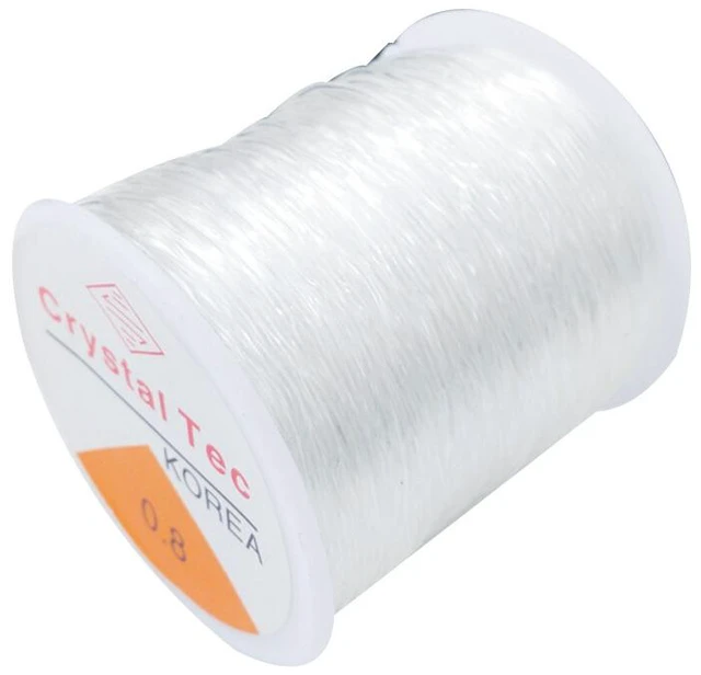 Main image of US 1 Roll 328Ft Clear Stretch Elastic Bead Cord Bracelet String Jewelry Making DG-4-d toumingtanlisheng 100mi 0.8mm 1ge