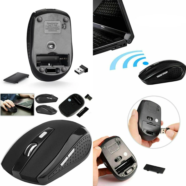 Alt view image 4 of 5 - US 2 Pack 2.4GHz Wireless Optical Mouse with USB Nano Receiver for Laptop PC