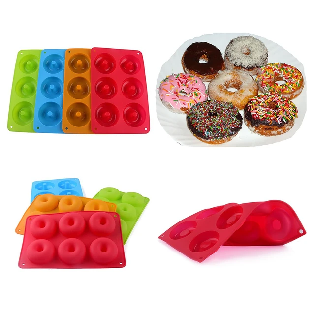 Alt view image 2 of 3 - US Silicone Donut Mold Donut Mould Pan Baking Tray Bagels Cake Biscuit Muffins