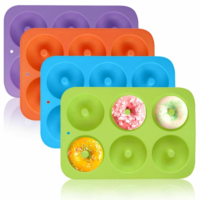 Alt view image 3 of 3 - US Silicone Donut Mold Donut Mould Pan Baking Tray Bagels Cake Biscuit Muffins