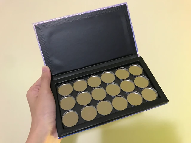 Alt view image 2 of 3 - US 9-18 Pans Empty Mermaid Magnetic Makeup Eyeshadow Palette DIY Cosmetic Case