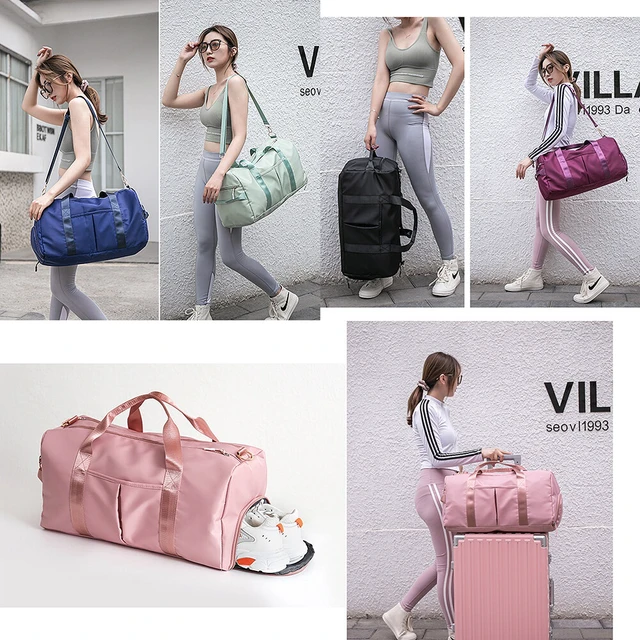 Alt view image 2 of 3 - US Sports Gym Travel Duffel Bag Wet Pocket Shoes Compartment Swim Yoga Training