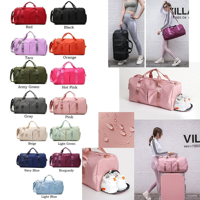 Alt view image 3 of 3 - US Sports Gym Travel Duffel Bag Wet Pocket Shoes Compartment Swim Yoga Training