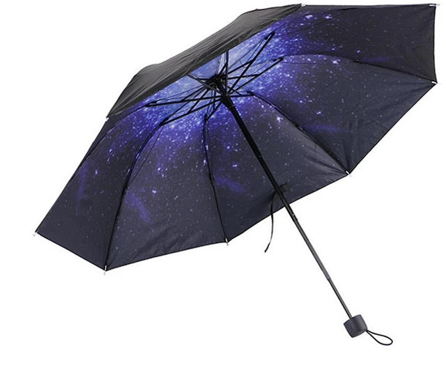 Alt view image 4 of 4 - 50+ Anti-UV Sun Rain Protection Windproof Flower Parasols 3 Folding Umbrella xingkonglan