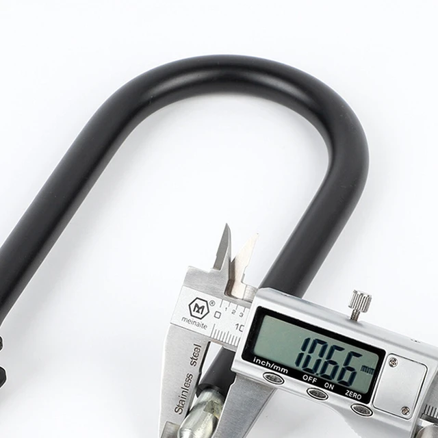 Alt view image 4 of 4 - US 1 Pack 7"x5.1" Cycling U-lock Steel Carbon Bicycle Lock with Bracket 2 Keys