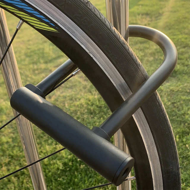 Alt view image 3 of 4 - US 1 Pack 7"x5.1" Cycling U-lock Steel Carbon Bicycle Lock with Bracket 2 Keys