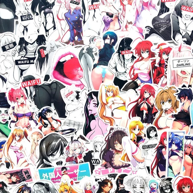 Alt view image 3 of 4 - US 100 Pcs Sexy Anime Stickers Waifu Girl Explicit Beautiful Gorgeous Vinyl