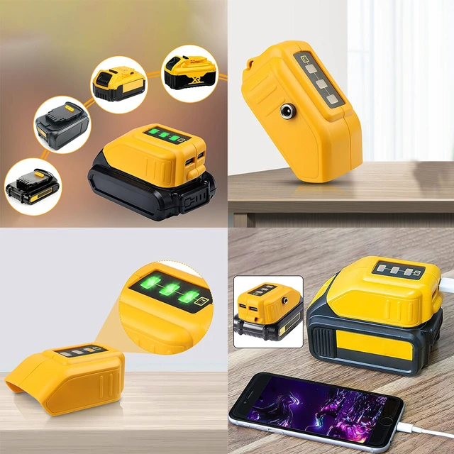 Alt view image 2 of 3 - US 2-4 Pack Dual USB Li-ion Battery Charger Adapter for Dewalt 18V 20V MAX XR