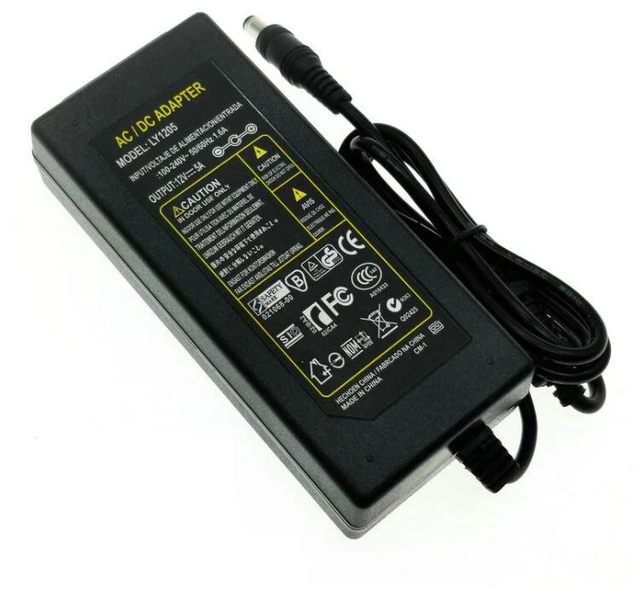 Main image of US 12V 5A 60W AC DC Power Supply Adapter Transformer 5050 3528 LED Strip CCTV