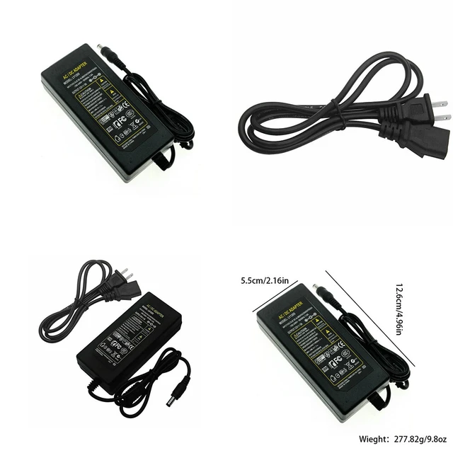 Alt view image 2 of 2 - US 12V 5A 60W AC DC Power Supply Adapter Transformer 5050 3528 LED Strip CCTV