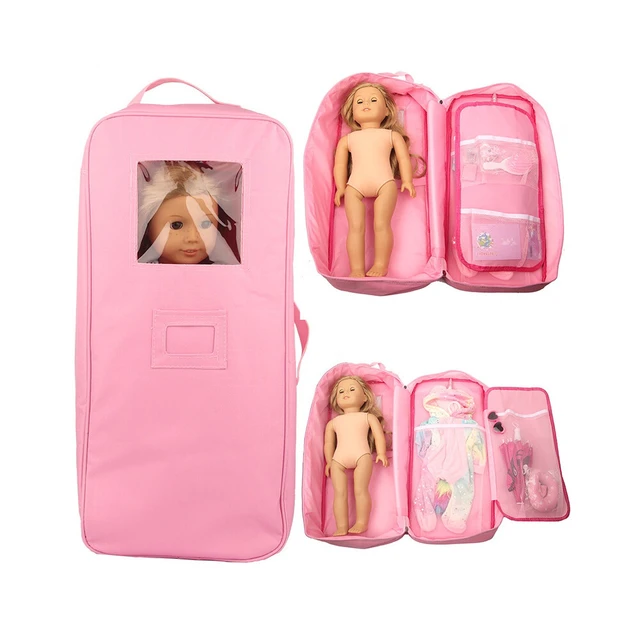 Alt view image 2 of 3 - US 18-inch Doll Case Carrier Suitcase Storage Travel for American Girls Doll