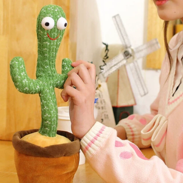 Alt view image 2 of 3 - US 1 Pcs Tiktok Dancing Cactus Repeat Talking Plush Toy Singing Education Deco