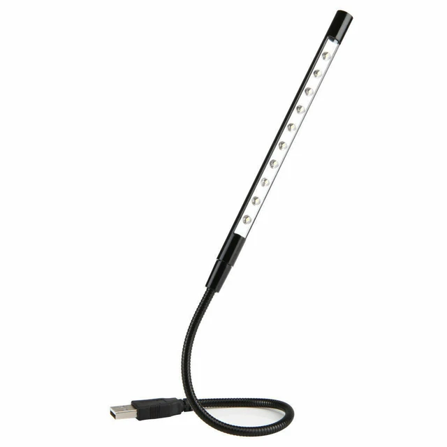 Alt view image 4 of 5 - US 2 Pack Portable 10-LED USB Light Flexible Lamp Reading Notebook Laptop Plugt