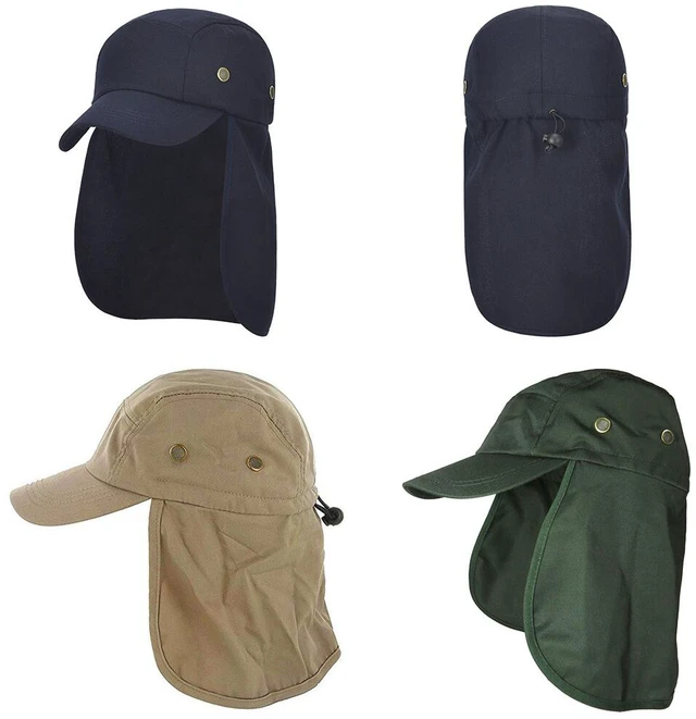Alt view image 3 of 3 - US 1 Pc UV Sun Protect Cap Safari Hike Camping Neck Cover Ear Flap Fishing Hat