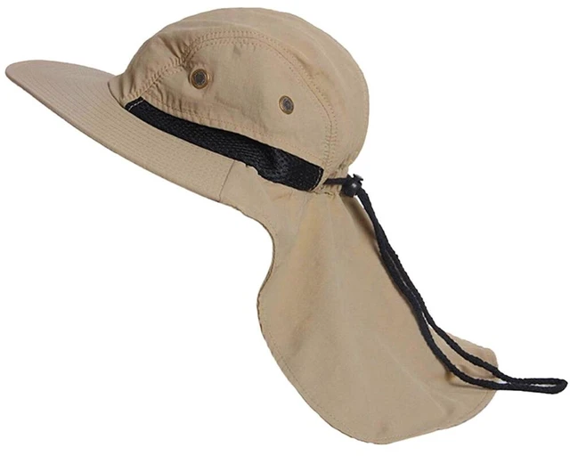 Main image of US 1 Pack Fishing Hat Wide Brim Neck Cover Flap Cap Sun Protect Hiking Outdoor