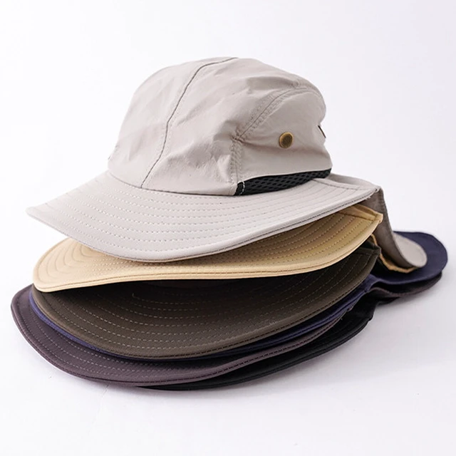 Alt view image 2 of 5 - US 1 Pack Fishing Hat Wide Brim Neck Cover Flap Cap Sun Protect Hiking Outdoor