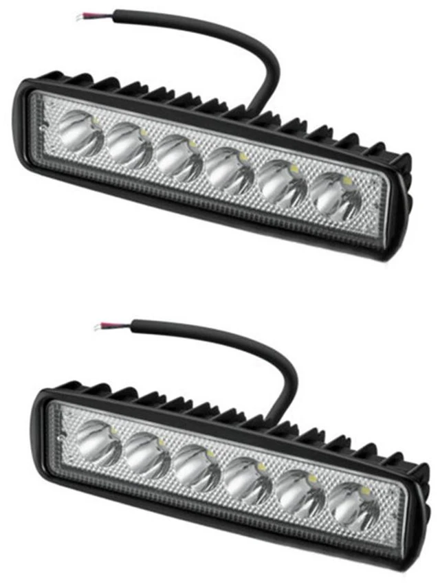 Main image of US 2 Pack 6'' LED Work Light Bar 18W Lamp Flood Spot Work Driving Fog SUV ATV