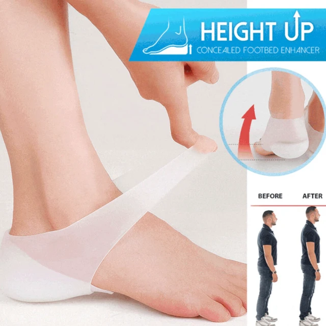 Alt view image 3 of 5 - US Concealed Footbed Enhancers Invisible Height Increase Silicone Heel Insoles