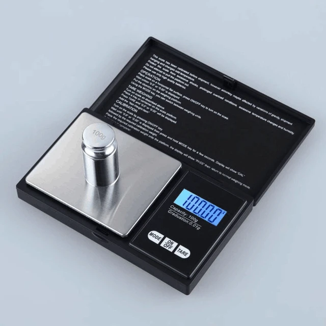 Alt view image 3 of 3 - US Digital Pocket Scale 0.01g Precision Jewelry Gold Silver Coin Gram 100gx 0.01