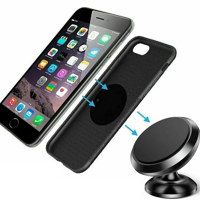 Alt view image 2 of 3 - US 2 Pc Universal Magnetic Car Mount Cell Phone Holder Circle Stand Adjustable
