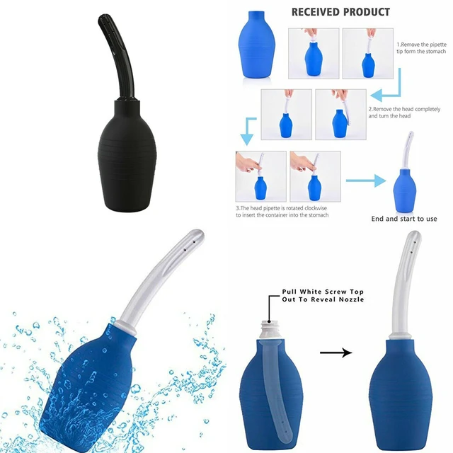 Alt view image 4 of 4 - US 1 Pcs 310ml Anal Douche Bottle Enema Bulb Vaginal Douche Cleaner Bag Kit DI-4-f dengpaochongpenqilanse 1ge
