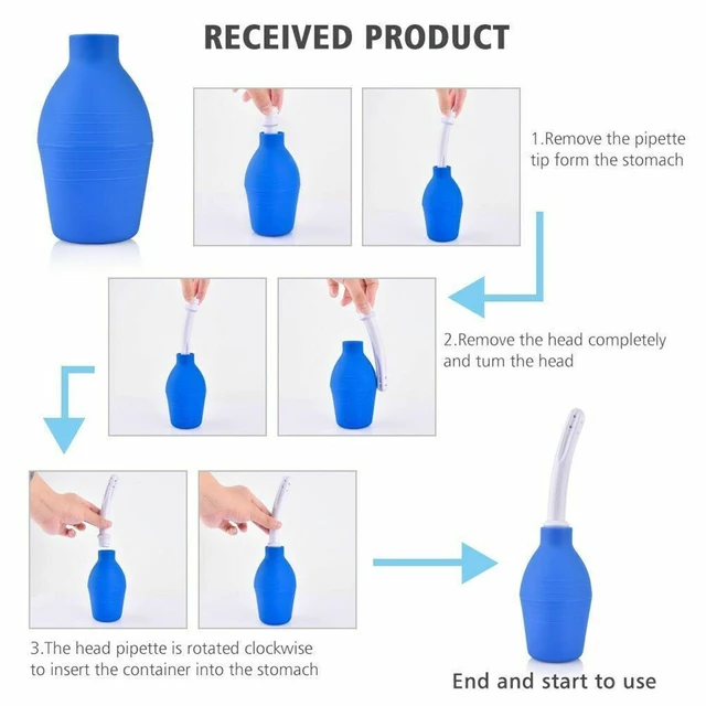Alt view image 2 of 4 - US 1 Pcs 310ml Anal Douche Bottle Enema Bulb Vaginal Douche Cleaner Bag Kit DI-4-f dengpaochongpenqilanse 1ge