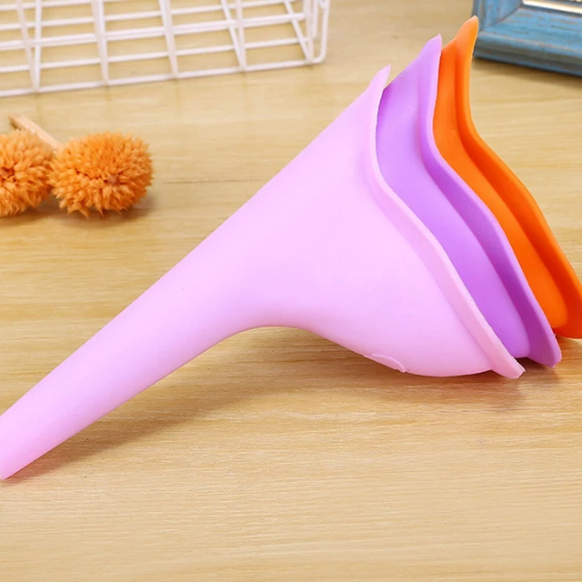 Alt view image 2 of 3 - US 3 Pcs Reusable Travel Silicone Portable Lady Urinal Pee Funnel Urine Device
