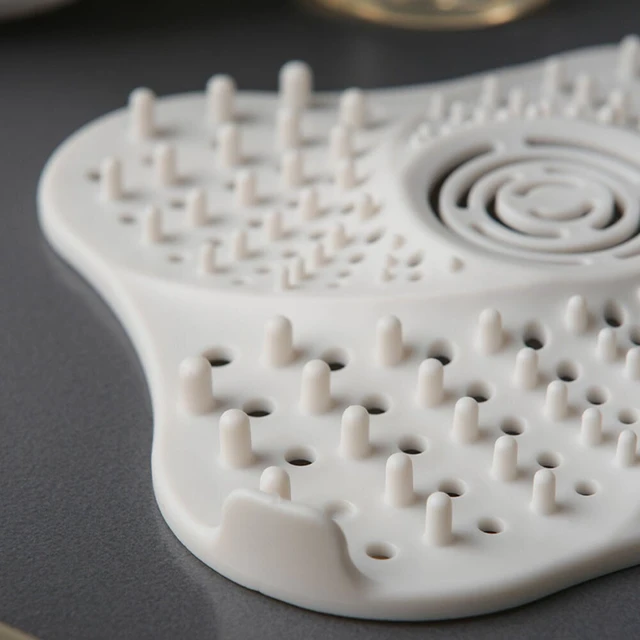 Alt view image 4 of 5 - US 4 Pack Bathroom Drain Cover Hair Catcher Drain Strainer Covers Sink Filter