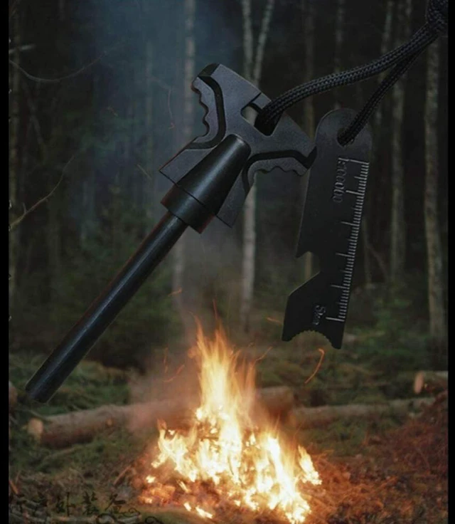 Alt view image 5 of 5 - US 2 Pack Waterproof Fire Starter Striker Flint Ferro Rod Survival Camping EDC