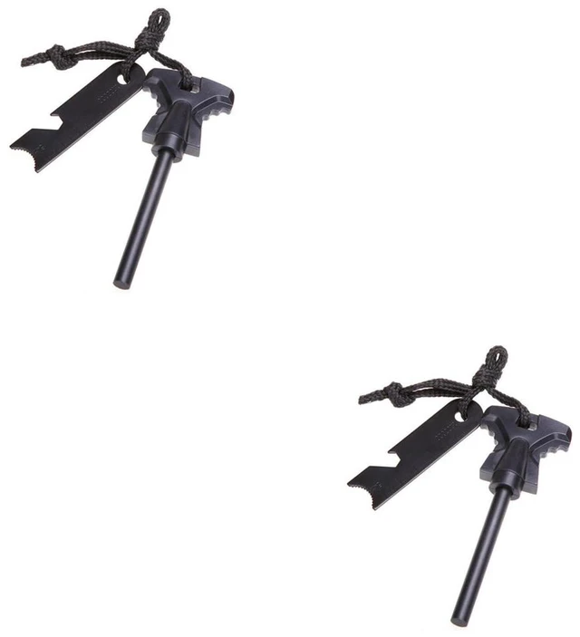 Main image of US 2 Pack Waterproof Fire Starter Striker Flint Ferro Rod Survival Camping EDC