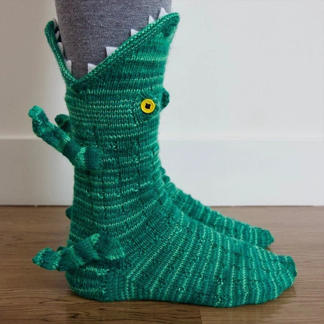 Alt view image 3 of 4 - US 1 Pcs Funny Animal Socks Women Novelty Crocodile Shark Floor Socks Gifts