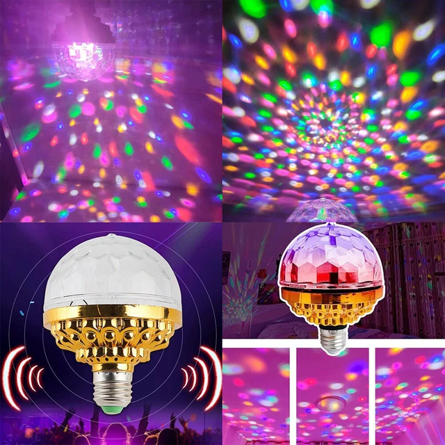 Alt view image 5 of 5 - US 1 Pack Colorful Rotating Magic Ball Light Colorful DJ Party Bulb Sockets