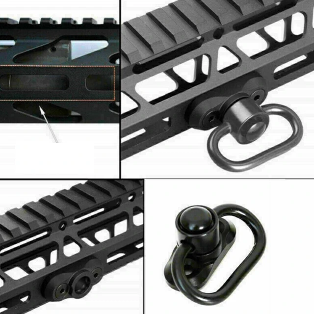 Alt view image 3 of 3 - US 1 Pack 1.25" QD Sling Swivels Mounts for MLock Rail System or Fit Two Point