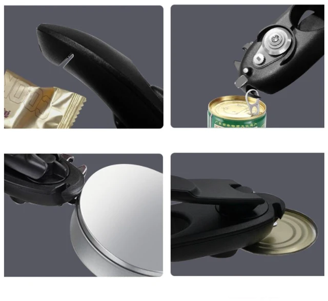 Alt view image 3 of 4 - US 1 Pc 8-in-1 Manual Tin Can Opener Safe Cut Hand Lid Remover Stainless Steel