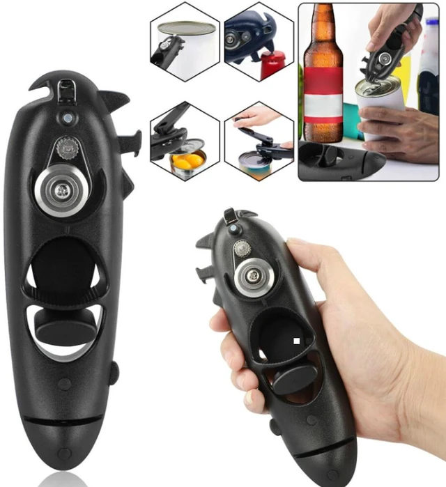 Alt view image 2 of 4 - US 1 Pc 8-in-1 Manual Tin Can Opener Safe Cut Hand Lid Remover Stainless Steel