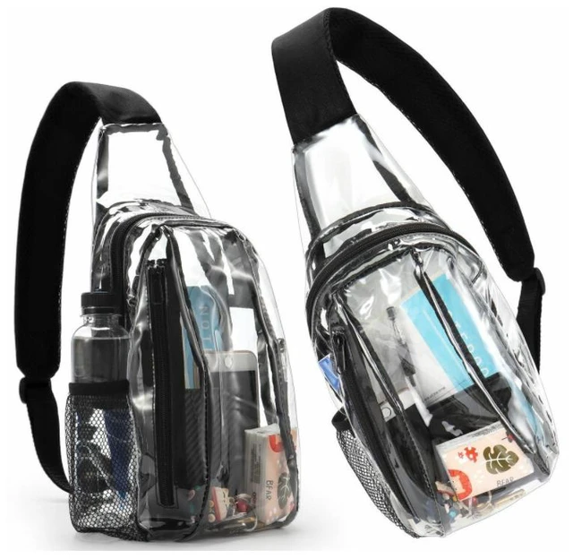 Alt view image 2 of 4 - US 1 Pack Clear Sling Bag Stadium Approved PVC Crossbody Transparent Backpack