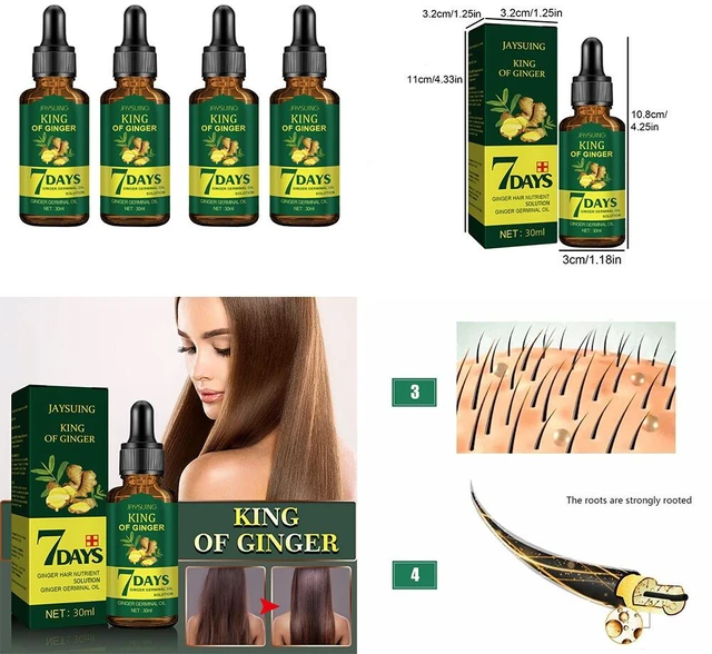 Alt view image 2 of 4 - US 4-8 Pack Ginger Hair Growth Serum Germinal Oil Regrow 7 Days Loss Treatment