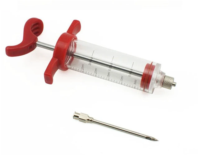 Main image of US 1 Pack Plastic Food Marinade Injector Syringe Screw-on Meat Needle BBQ