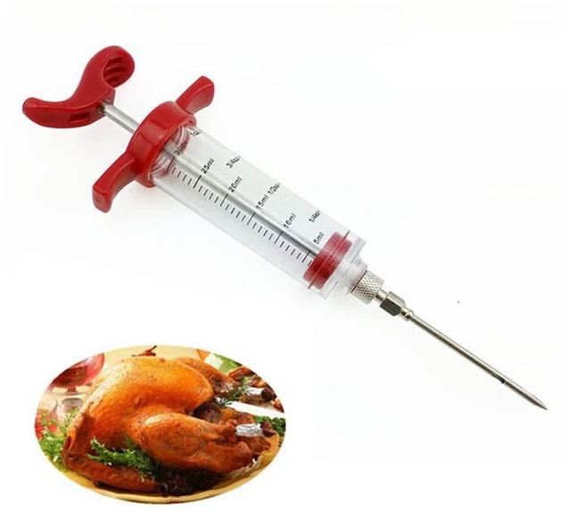 Alt view image 3 of 4 - US 1 Pack Plastic Food Marinade Injector Syringe Screw-on Meat Needle BBQ