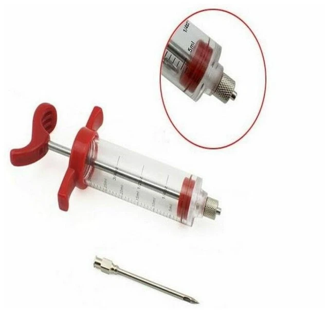 Alt view image 2 of 4 - US 1 Pack Plastic Food Marinade Injector Syringe Screw-on Meat Needle BBQ