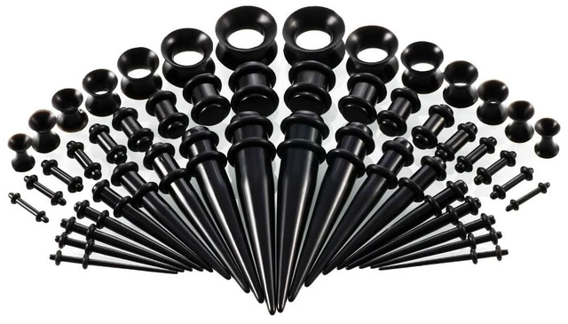Main image of US 50 Pcs Ear Stretching Kit Gauge Expander Acrylic Taper Plug Silicone Tunnel