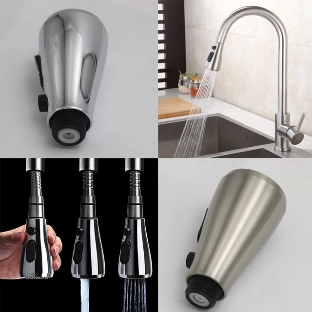 Alt view image 2 of 3 - US 1 Pack Kitchen Faucet Spray Head 3-Mode Pull Down Out Nozzle Sprayer Parts