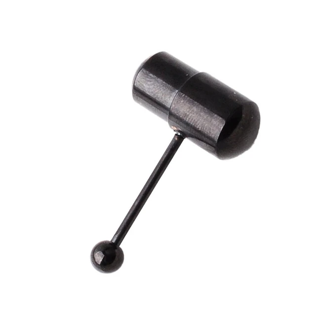 Alt view image 3 of 5 - US 1-2 Pack Vibrating Tongue Ring Stainless Steel Punk Tongue Bar Body Piercing